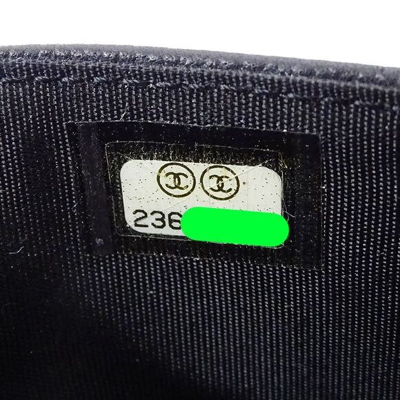 Chanel Card Case Wo Men's Caviar Skin Black Business Card Holder Commuter - Picture 6 of 9